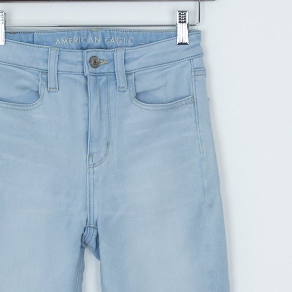 American Eagle Super Hi-Rise Jegging Skinny Jeans Size 0S - Picture 2 of 7